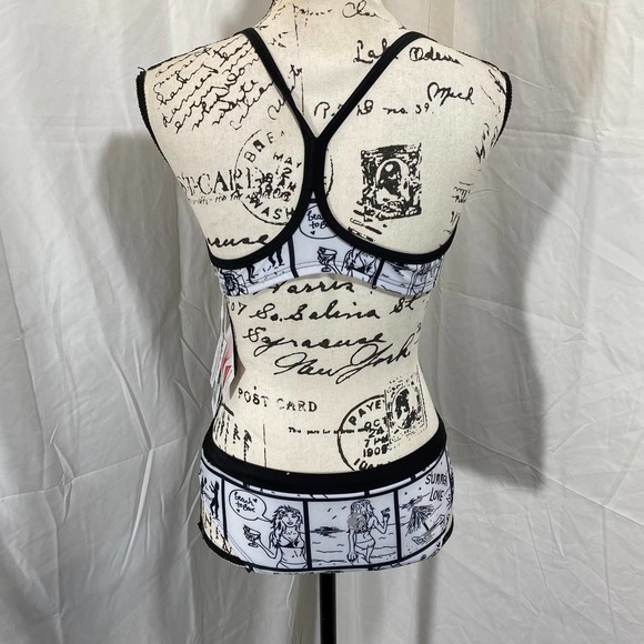 Quint Soul 360 Woman's Cami Top Comic Book Pattern Two Piece Bathing Suit Sz S - Picture 4 of 9